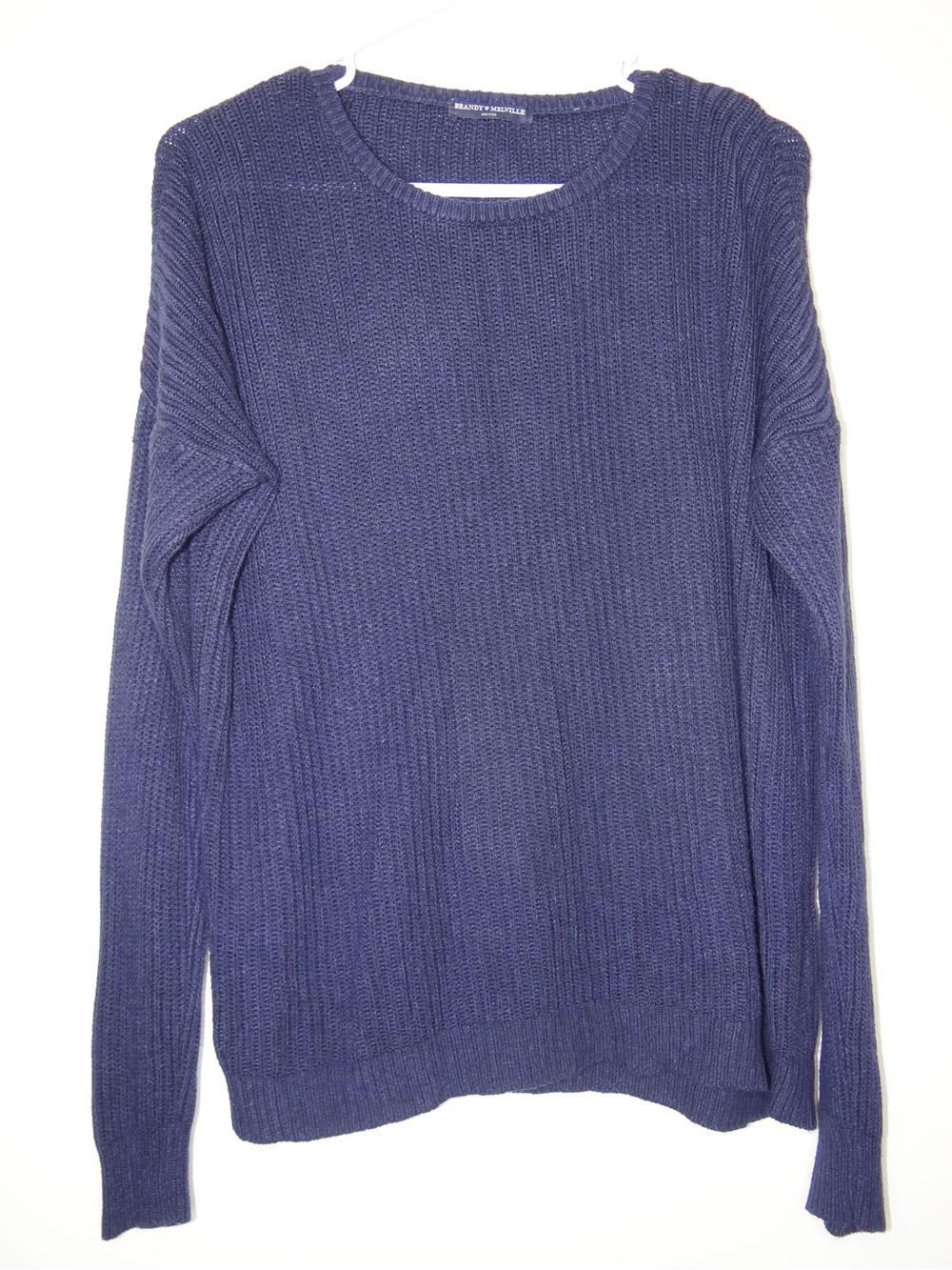 Brandy Melville Navy Blue Women's Wool Sweater One Size Made in Italy